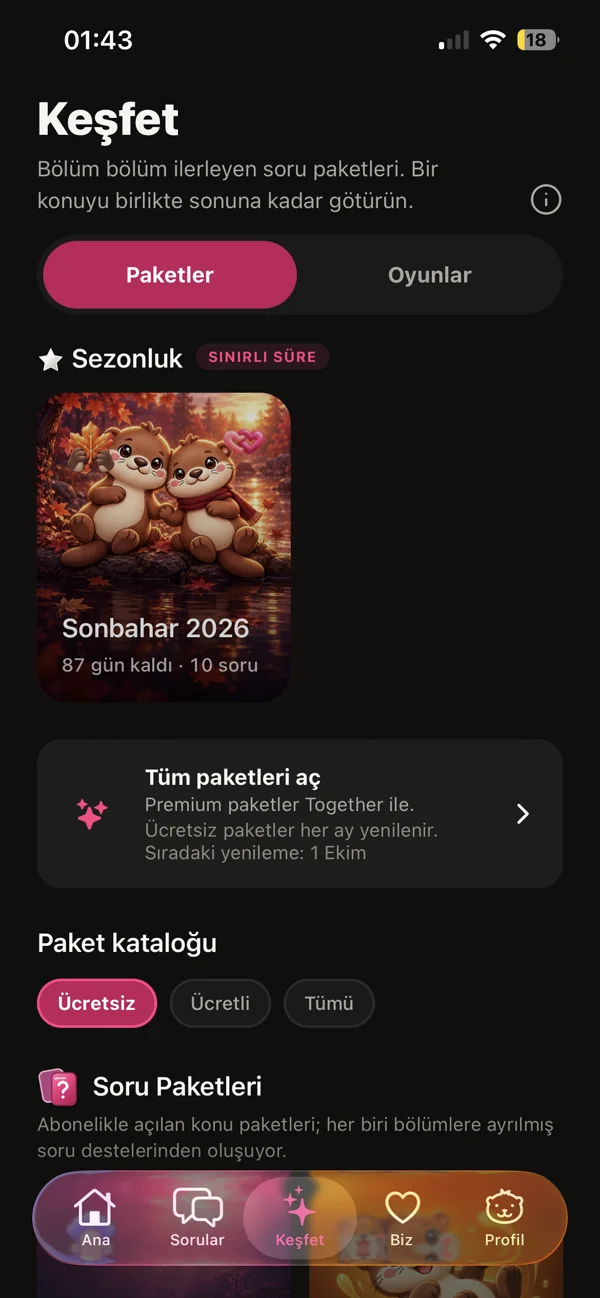 Ayın teması ekranı